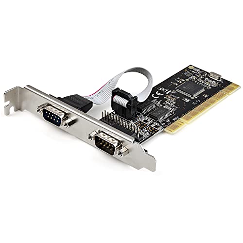 Startech.com StarTechcom PCI Serial Parallel Combo Card with Dual Serial RS232 Ports DB9 1x Parallel LPT Port DB25 PCI Combo Adapter Card PCI Expansion Card Controller PCI to Printer Card PCI2S1P2 - Image 1