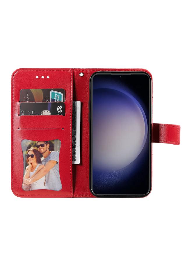 اس-توب جراب لهاتف Samsung Galaxy S23 FE 5G جراب هاتف جلدي منقوش عليه زهور 7 بتلات - Image 4