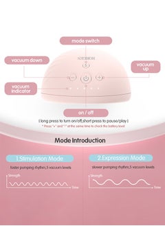 Hands Free USB Rechargeable  2267A Single Pink Electric Wearable Milk Pump With Lower Noise And 2 Modes 5 Pumping Levels - pzsku/ZF50C0A698B4077DF9E00Z/45/_/1699602732/f5bcdb42-5734-4d29-90a1-4d9408c27fc8