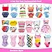 HONLAELLA 27 Pcs Doll Summer Doll Clothes Accessories Including 5 Swimsuits 8 Pairs of Shoes Beach Chair Bonfire Swim Ring Summer Accessories for 115 Inch Girl Dolls Playset - Image 4