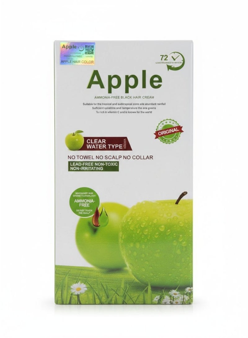 ابل  صبغة فاكهة التفاح خالية من الأمونيا 72 مستخلص كريم أسود 500+500 مل - Image 1