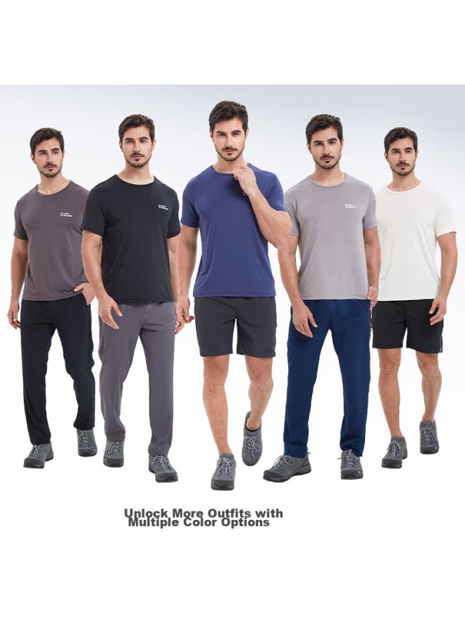 Alpint Mountain 3m Technology Quick-dry Men's Short-sleeve T-shirt, Elastic Breathable Outdoor Quick-dry Shirt For Women, Summer Sports - Image 5
