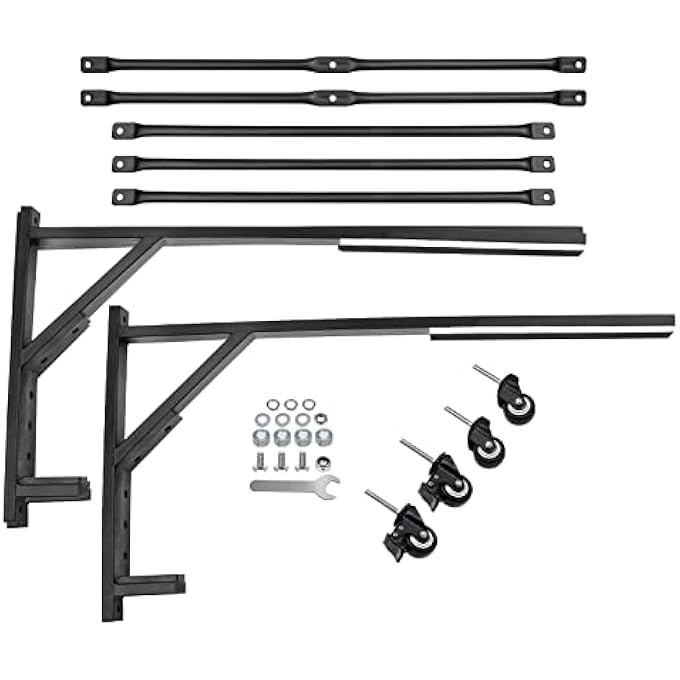 rayihni Black Hard Top Storage Cart with Dust Cover Compatible with Chevrolet Corvette Porsche 911 Boxster Mercedes-Benz SL320 SL500 SL600 Mazda Miata - Image 1