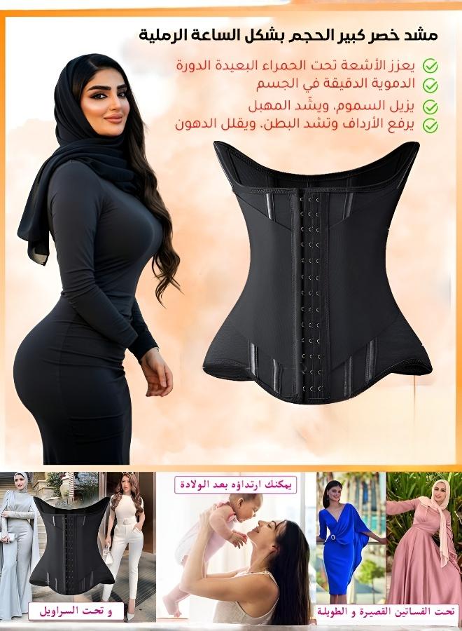 مشد خصر على شكل الساعة الرملية للأحجام الكبيرة - Image 3