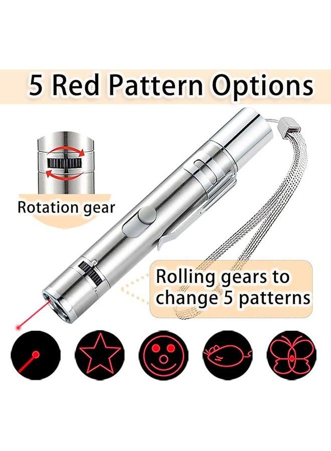 USB Rechargeable Red Laser Pointer, Laser Pointer Interactive Toys, 7Modes Lazer Projection Playpen for Kitten Outdoor Pet Chaser Tease,  Small Laser Presentation Clicker Pen - Image 5