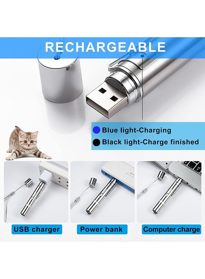 USB Rechargeable Red Laser Pointer, Laser Pointer Interactive Toys, 7Modes Lazer Projection Playpen for Kitten Outdoor Pet Chaser Tease,  Small Laser Presentation Clicker Pen - Image 4