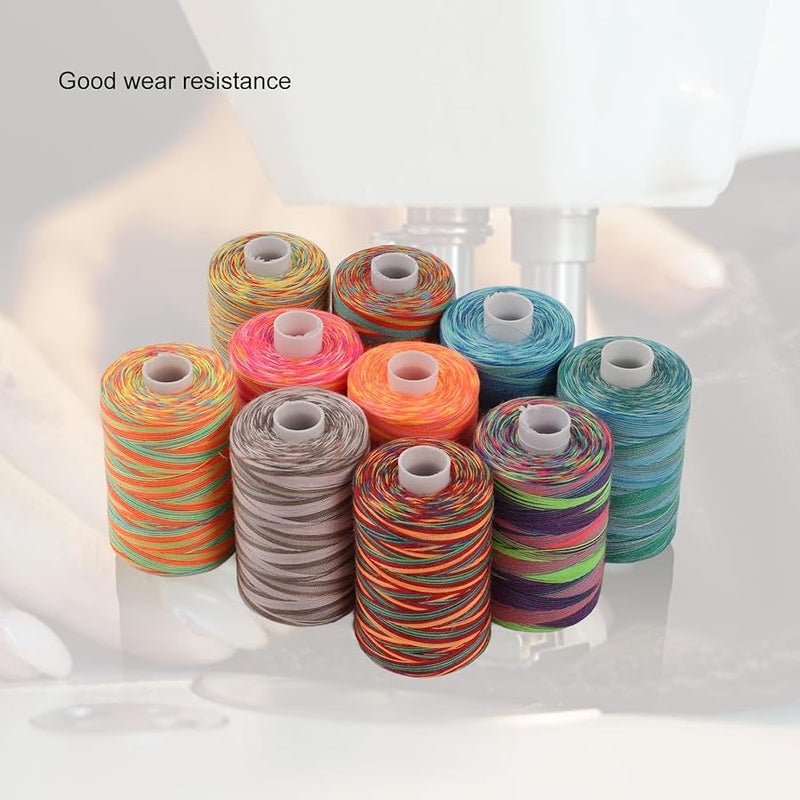 10Pcs Polyester Sewing Thread Kit With Prewound Bobbins For Sewing Machine - Image 3