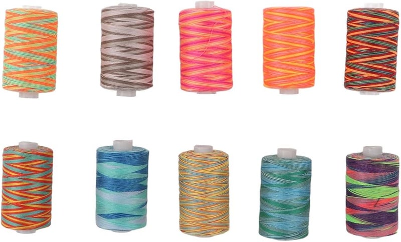 10Pcs Polyester Sewing Thread Kit With Prewound Bobbins For Sewing Machine - Image 2