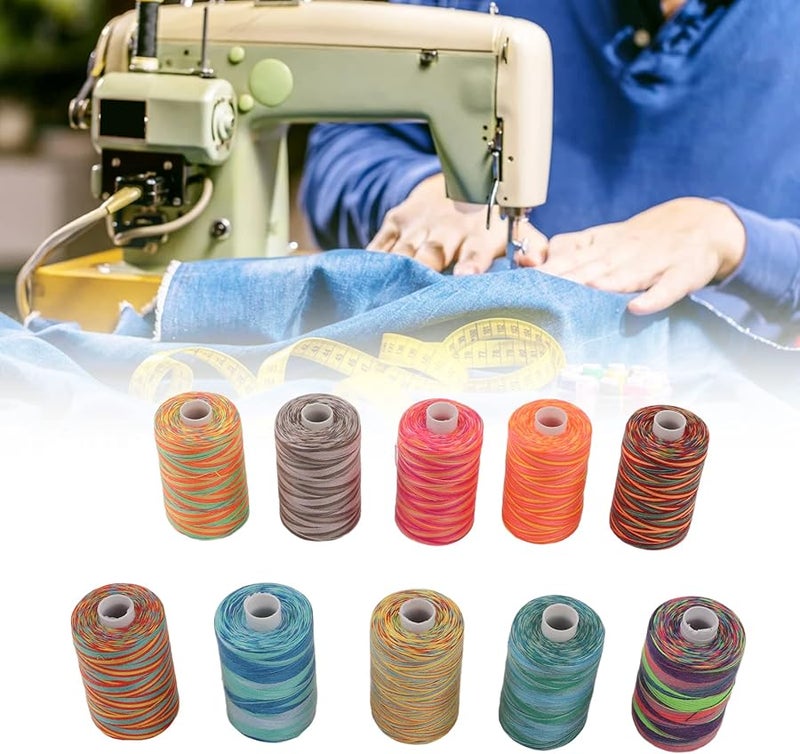 10Pcs Polyester Sewing Thread Kit With Prewound Bobbins For Sewing Machine - Image 5