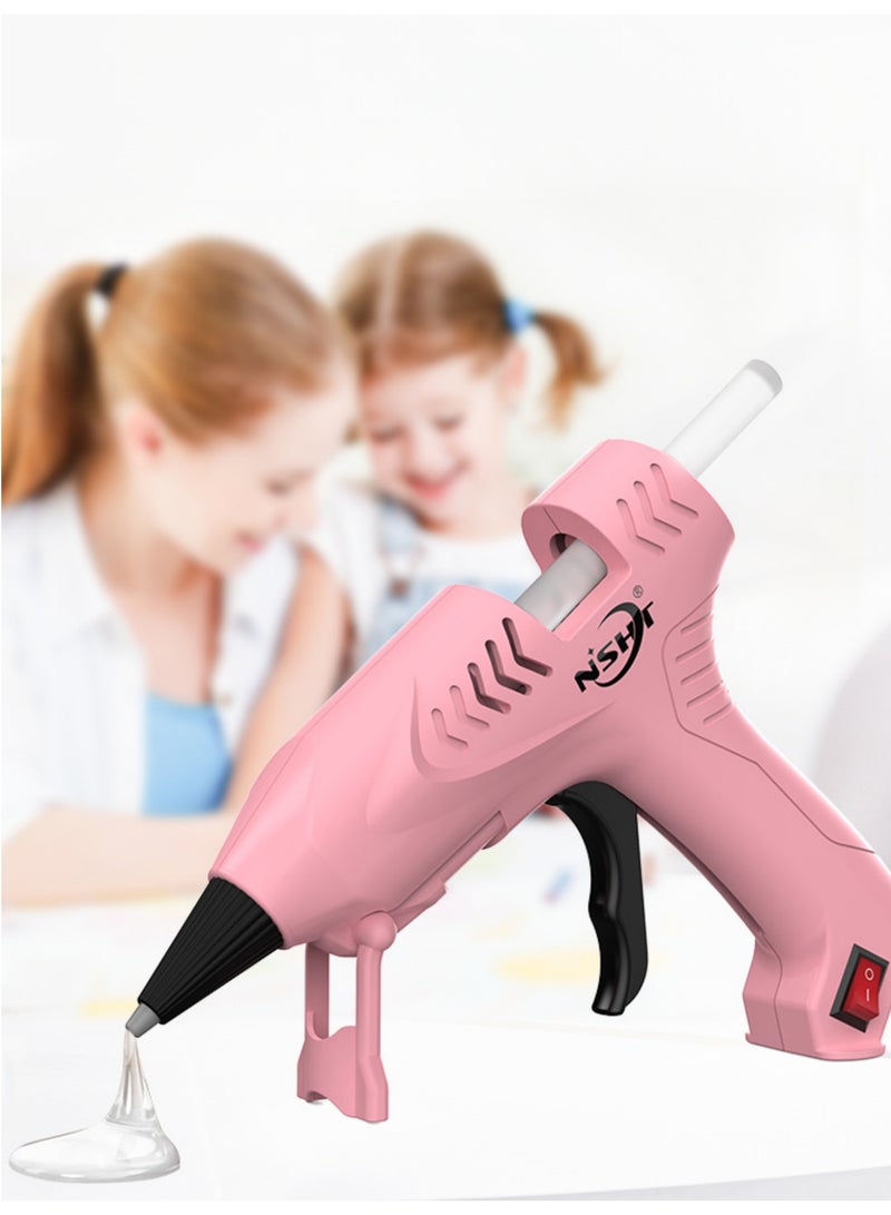 JINFANLI Professional 20W Mini Glue Gun Set with 20 Sticks - Overheat Protection & Non-Slip Stand - Ideal for Arts & Crafts, DIY Repairs & School Activities