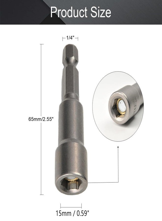 اتول مارت مثقاب تثبيت صواميل مغناطيسي سريع التغيير من يو تول مارت، مقاس 1/4 بوصة، ساق سداسية، 15 مم، طول 65 مم، متري، قطعتان - Image 2