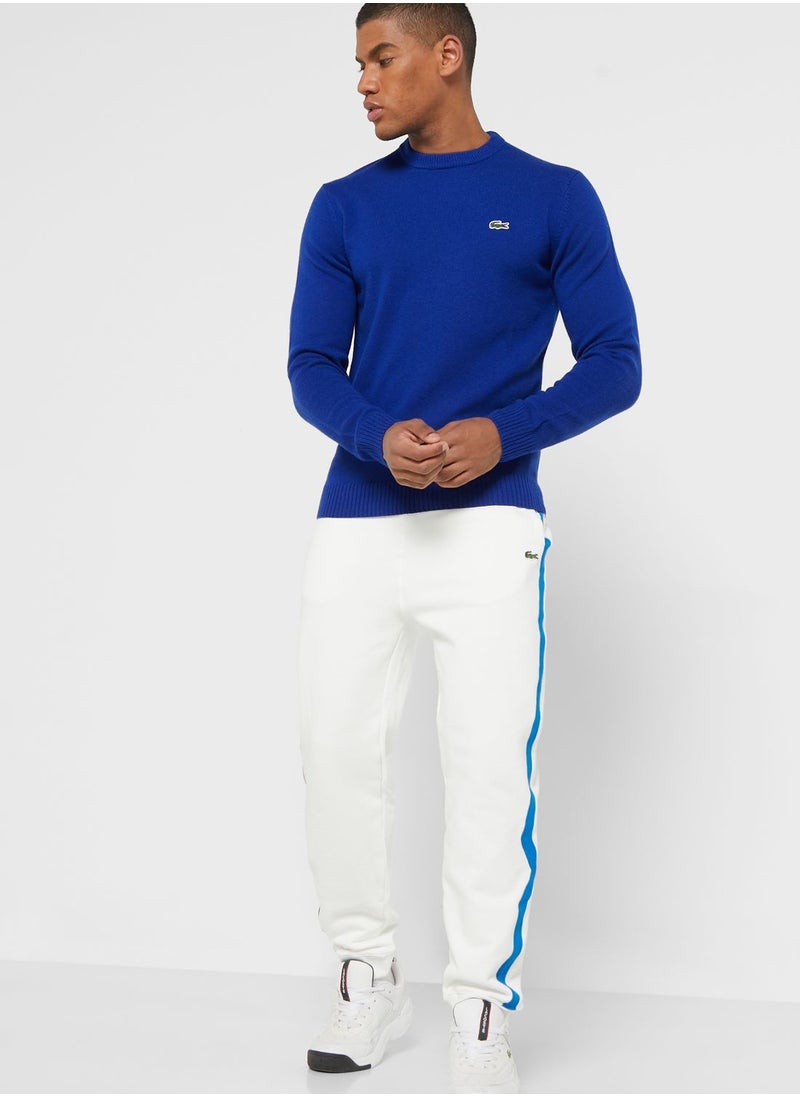 LACOSTE - Logo Side Stripe Sweatpants - Image 1