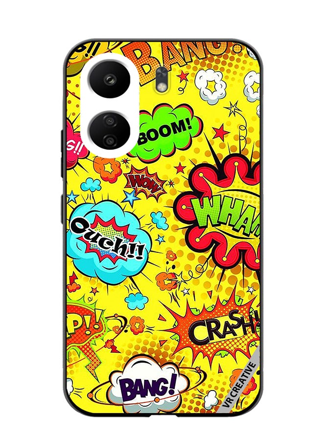 VR CREATIVE Protective Case Cover For Xiaomi Redmi 13C Multiple Stickers Design Multicolour - Image 1