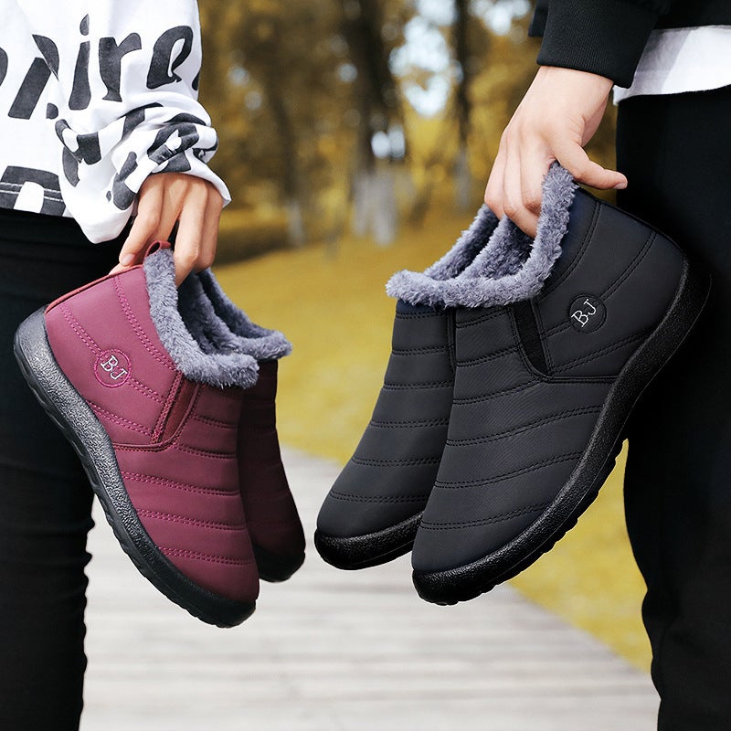 Middle-Aged And Elderly Shoes Men And Women With Warm Cotton Shoes Winter Boots Padded Velvet Cotton Shoes Men - Image 5