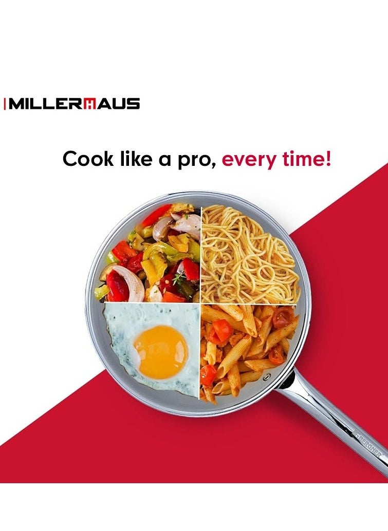 MILLERHAUS Millerhaus Tri-Ply Frypan 32cm Stainless Steel  - Image 5