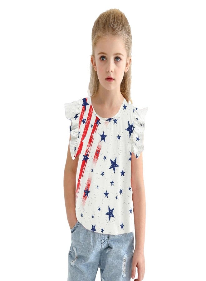 Tkria Toddler Girls July 4th Outfit USA Flag Striped Stars Shirt Kid Girls Patriotic Shirt Outfit Clothes 3T - Image 5