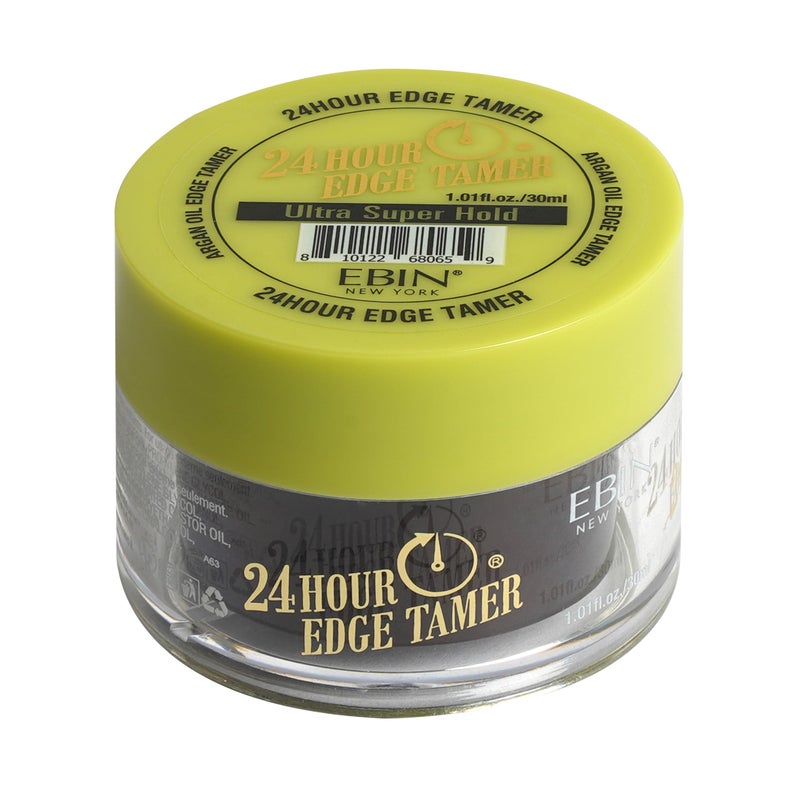 EBIN NEW YORK 24 Hour Edge Tamer Ultra Super Hold 1.01Fl Oz Strong Edge Control Gel, No Flaking, Sleek Smooth Finish, Long Lasting, Argan & Castor Oil - Image 1