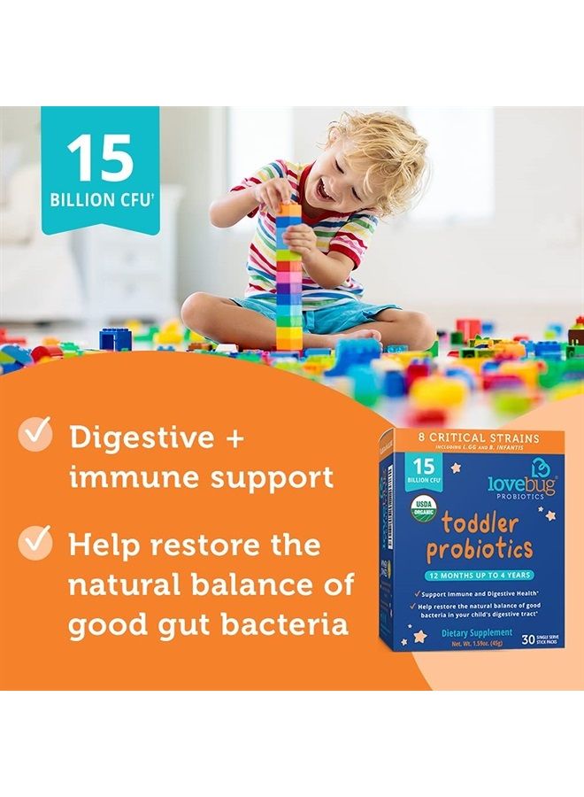 LoveBug Probiotics Lovebug Award Winning Probiotics | Constipation & Stomach Discomfort | Softer Bowel Movements | Easy-to-Take Powder | Ages 12 Months to 4 Years | 60 Packets - Image 3