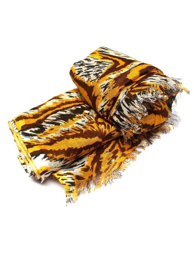 Magic MAGIC Girl's Stylish All over Print Georgette Tassel Scarfs Stole Dupatta (Multicolor,S03-(Pack of 3) - Image 2