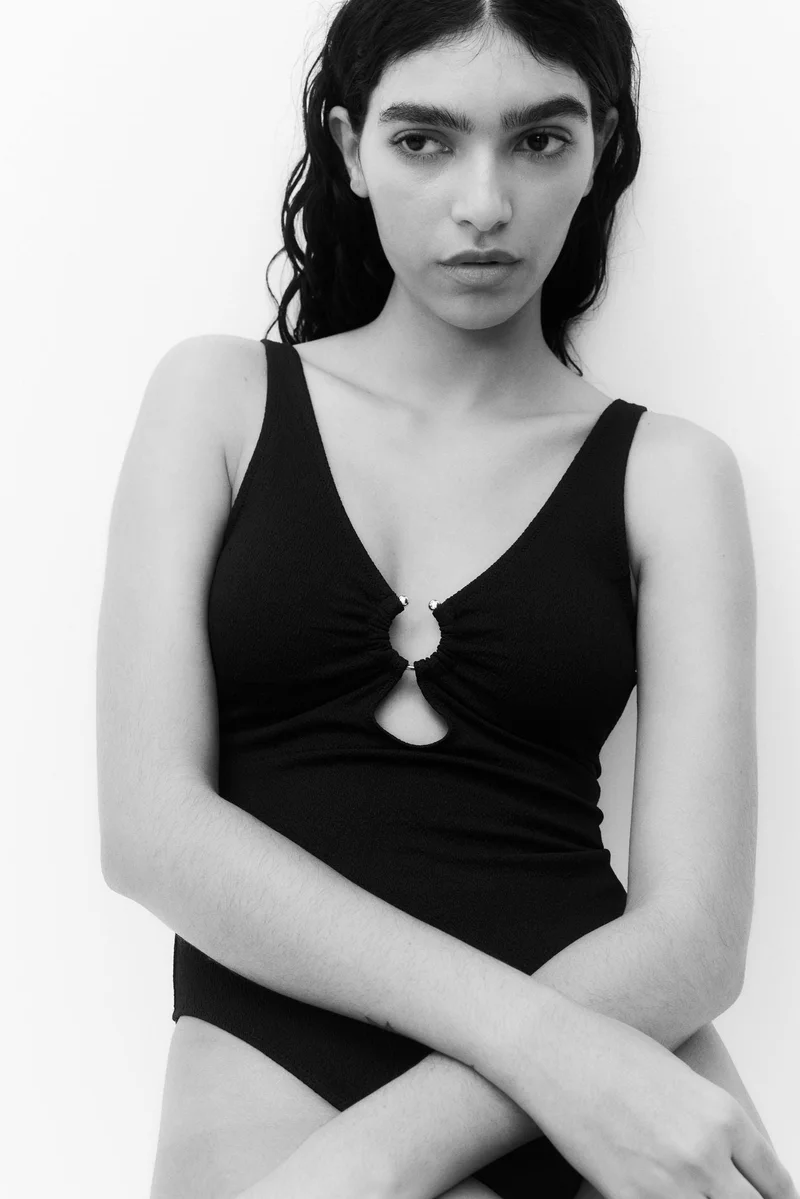 H&M Padded-cup High Leg Swimsuit