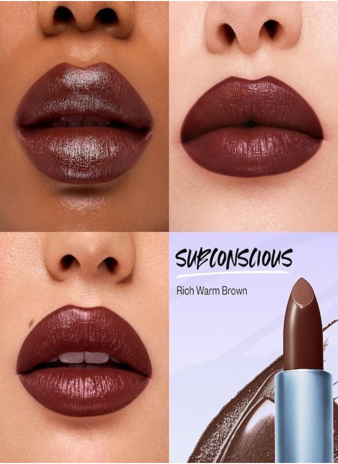 Kosas Kosas Weightless Satin Lip Color - Subconscious - Rich Warm Brown Moisturizing Lipstick, 4g  - Image 3