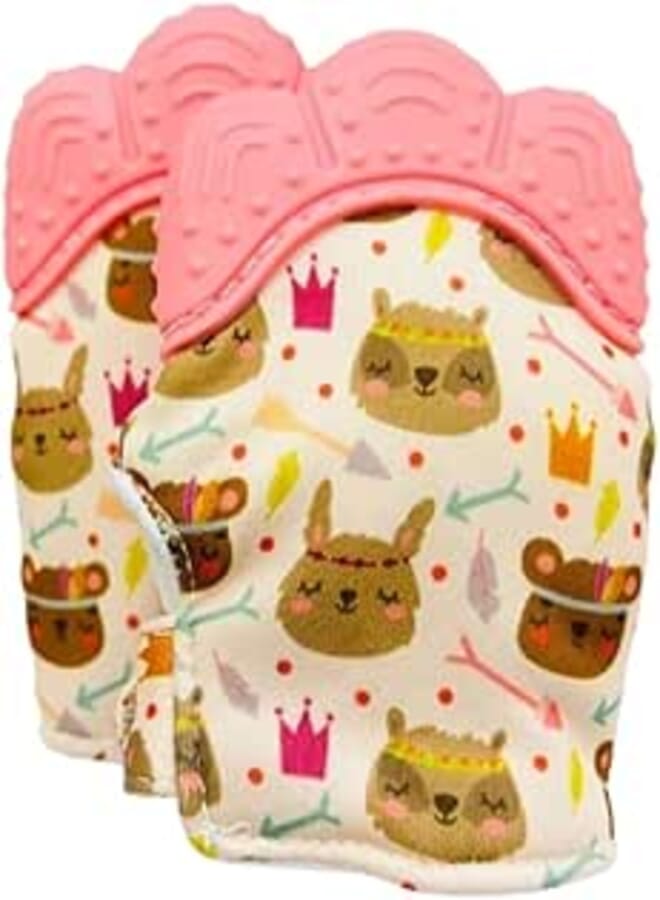 Fantastic-Kids-Toys Silicone Baby Teething Mittens Set (2 Pack) – BPA Free Gum Safe with Adjustable Wrist Strap