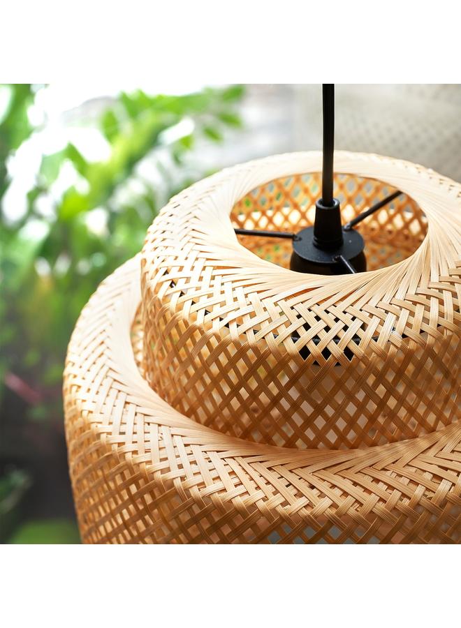 Green Tiger Pendant lamp, bamboo/handmade, 27 cm - Image 4