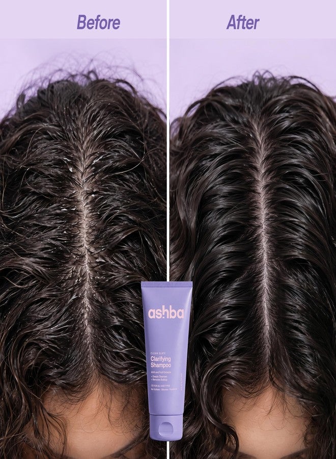 Ashba Botanics Clarifying Shampoo for Curly, Wavy, Frizzy & Dry Hair | Sulfate-Free Deep Cleansing Shampoo | Removes Product Buildup & Hard Water Minerals | With Vitamin C, AHA Fruit Acids & Trehalose | 200ml - Image 5