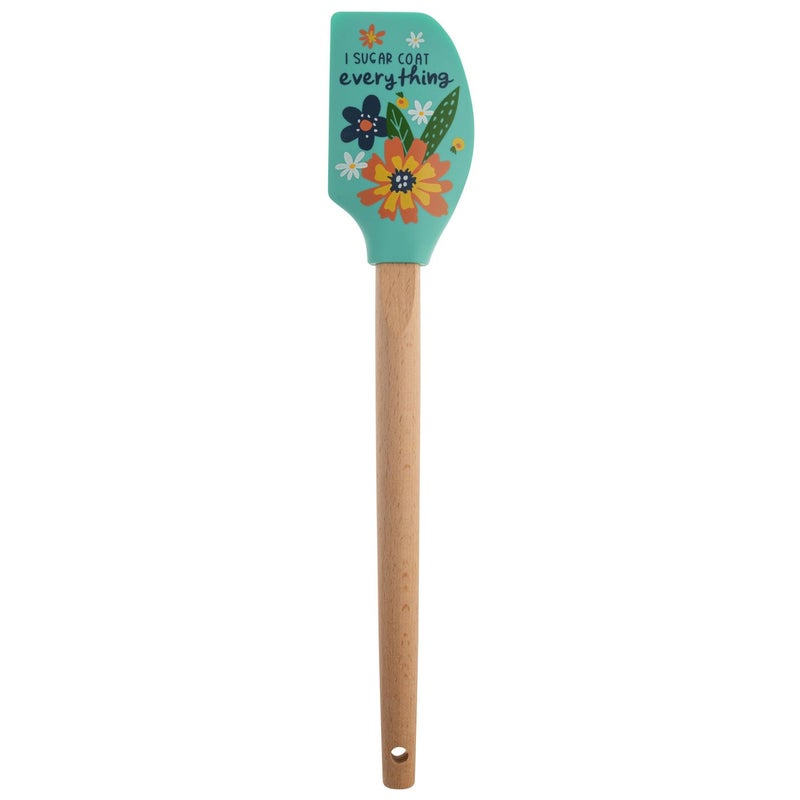 Karma, Silicone Spatula with Wood Handle Heat Resistant, Baking, cooking and Mixing Spatulas, Modern Farmhouse Kitchen Dcor, Gift for Chef, Cooks, Housewarming Gift, Shelly Floral - Image 4