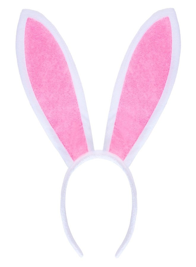 SUMERSHA Easter Bunny Ears Headband Rabbit Ear Headband Easter Cosplay Hairband Halloween Party Costume Accessory (White) - Image 1