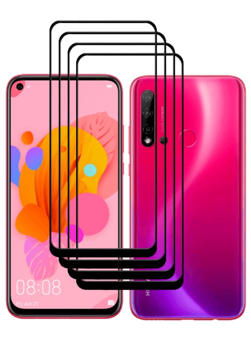 ACLIX 4 Pieces Antistatic ESD Dustproof Premium Quality High Definition Tempered Glass Screen Protector Designed For Huawei nova 5i - Image 1