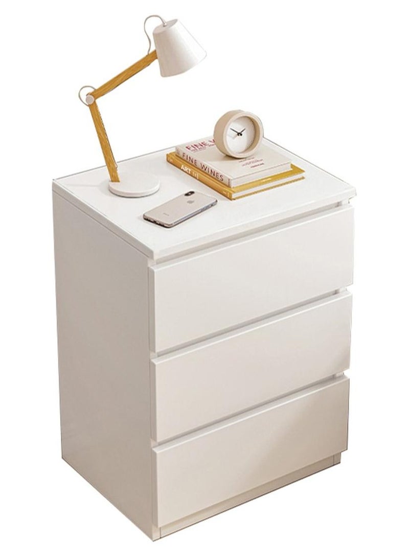 شاربدو طاولة سرير شاربدو بسيطة وعصرية، طاولات جانبية خشبية متعددة الوظائف بتصميم أنيق وفاخر، خزانة تخزين صغيرة بجانب السرير، أبعادها 40 × 30 × 59 سم - Image 1