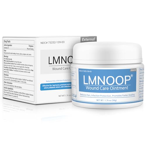 LMNOOP كريم LMNOOP لعلاج قرح الضغط، كريم حماية من العدوى لمدة 24 ساعة لقرح الفراش، الجروح السكرية، القدم الوريدية، قرح الساق، الجروح، الخدوش، والحروق (1.76 أونصة) - Image 1