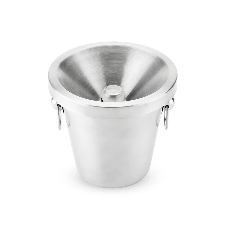True Savor Stainless Steel Spittoon Removable Funnel Lid Reusable Dump Bucket for Wine Tasting Metal Spit Cup for Cocktails Whiskey Tobacco Tasting Event Supplies Dishwasher Safe Silver