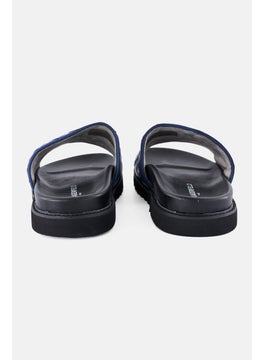 Karl Lagerfeld Men Slip On Leather Slides, Black  - Image 2