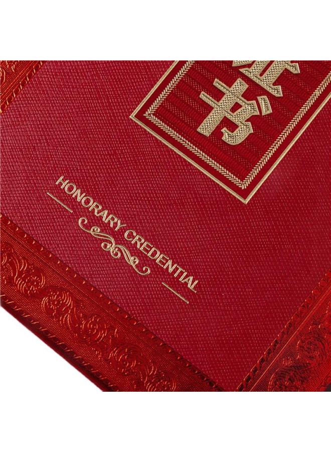 Tianshun B4 Honor Certificate, 8K Certificate, 12K8K6K Certificate, Red Classic Award Certificate, Award Certificate, Classic Vertical Style, 8K, 10 Books, With B4 Inner Pages 20 Sheets - Image 3