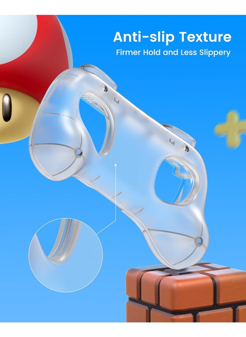 Transnovo Grips kompatibel mit Nintendo Switch 2, Verschleißfestes Griff-Set für mehr Komfort, Sicherer Halt & Langlebiges Design, Griff für lange Gaming-Sessions, Transparent (2 Pack)  - Image 5