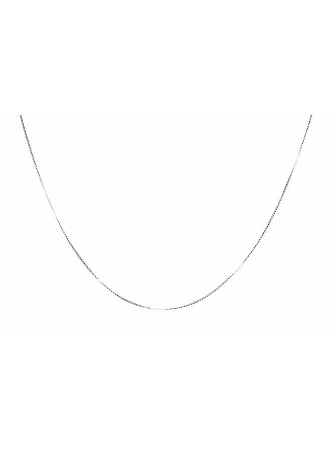 NAG.HC 925 Sterling Silver Chain 0.8MM Delicate Box Chain - Italian Necklace Chain - Tiny&Thin&Strong -Friendly Price & Quality(14",silver) - Image 1