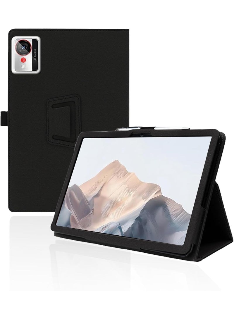 عام غطاء متوافق مع ZTE Nubia Pad Pro 10.9 بوصة 2025، غلاف واقي بنسيج قماشي مع مغناطيس وحزام أمان. - Image 1