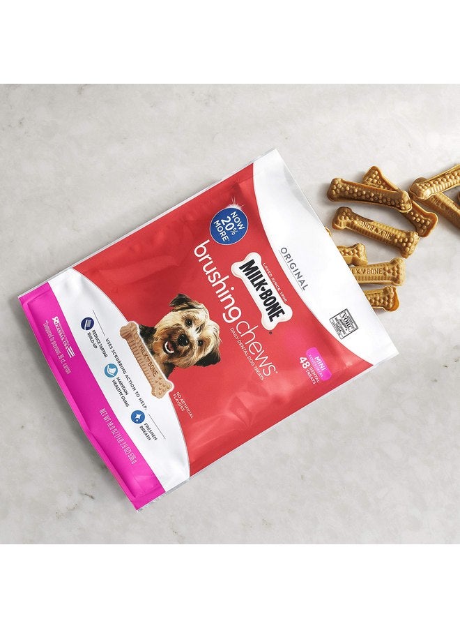 Milk-Bone Brushing Chews Daily Dental Dog Treats, Mini, 65 Count - Image 4
