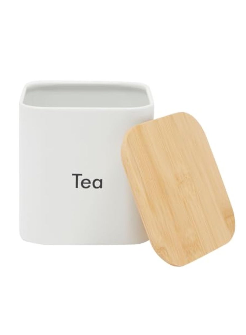 Arabest طقم حاويات القهوة والشاي والسكر - طقم حاويات مطبخ من الحديد الأبيض مع أغطية من الخيزران (3 قطع، 48 أونصة) - Image 5