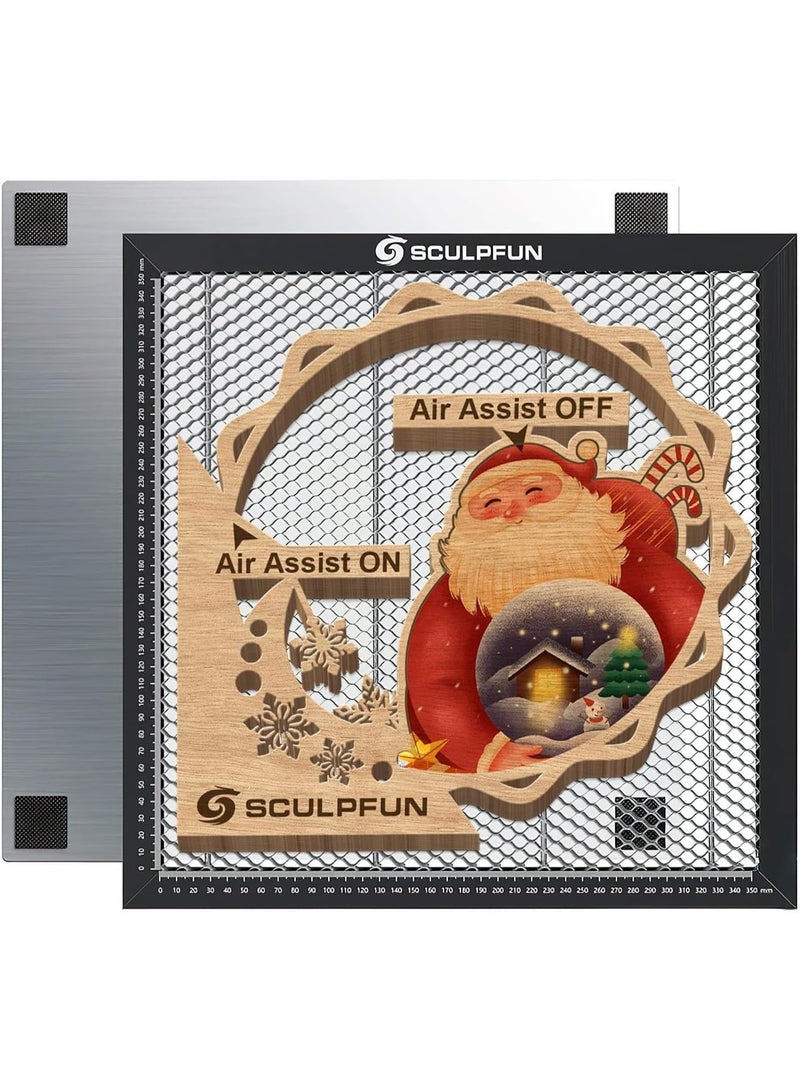 SCULPFUN Honeycomb Panel H3 400x400mm Laser Cutting Honeycomb Working Table Bed Suitable for Diode CO2 Laser Engraving Machine Professional Metal Clamps Easy to Observe Desktop Protection for Carving lase - Image 1