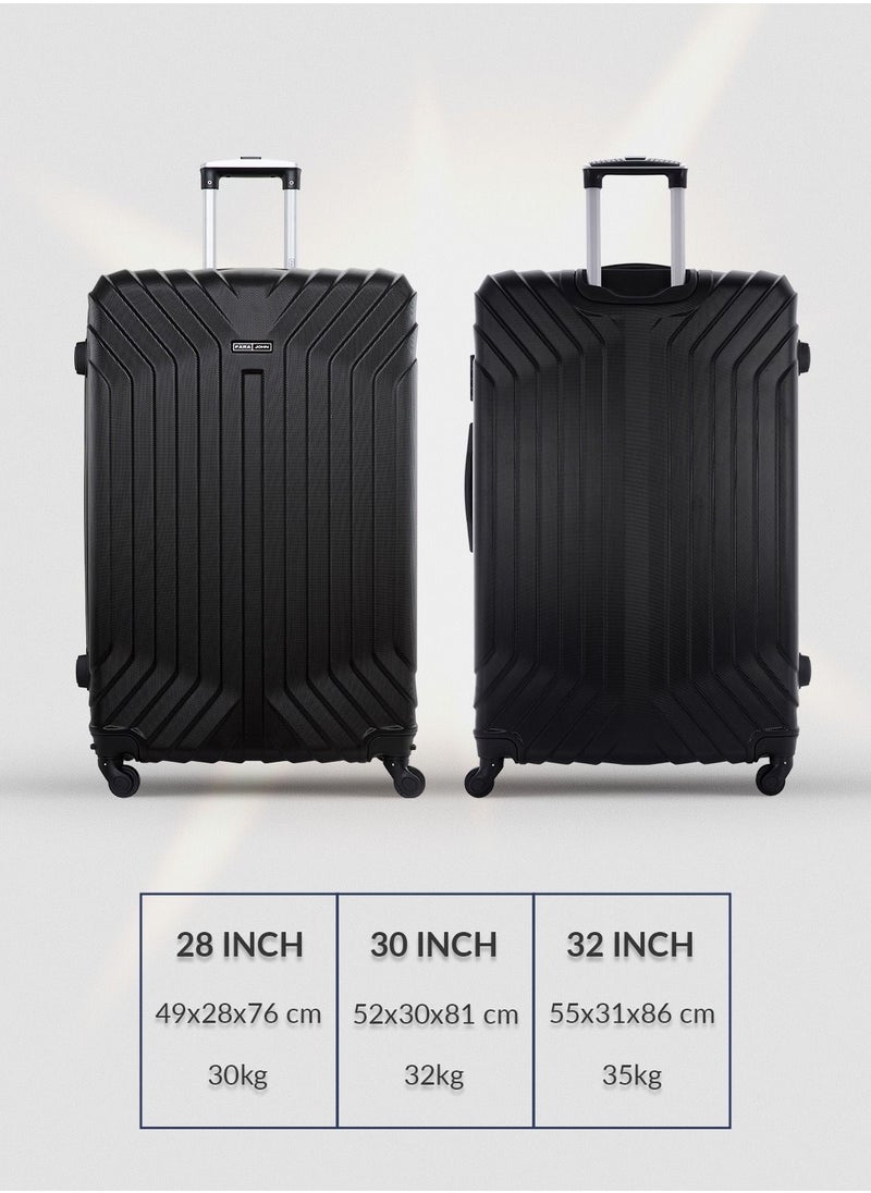 PARAJOHN Lightweight 3-Pieces ABS Hard Side Travel Luggage Trolley Bag Set With Lock For Men/Women/Unisex Black  - Image 5