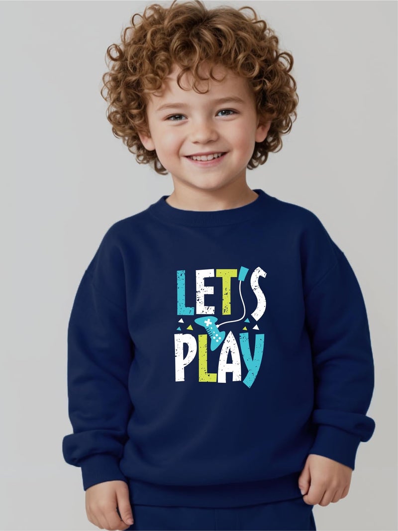 minicult Cotton Blend Full Sleeves Sweatshirt for Kids with Fun Prints(Dinosaur)(Pack of 3)(3-4 Years), Regular, Crew Neck, Multicolour - Image 2