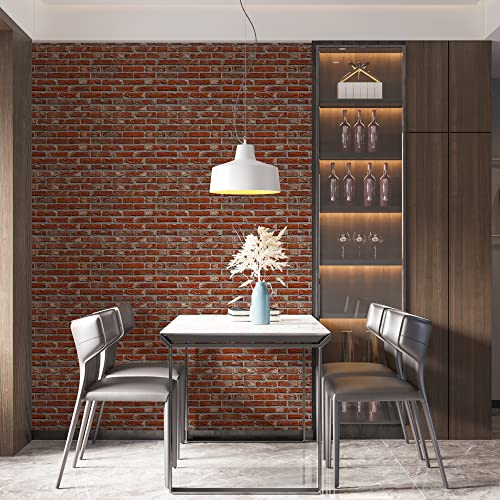 PAPER PLANE DESIGN Self-Adhesive Matte Waterproof Brick Wallpaper - 1 Roll Size 2 X 12 Feet - Image 5