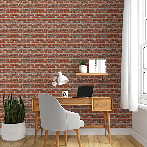 PAPER PLANE DESIGN Self-Adhesive Matte Waterproof Brick Wallpaper - 1 Roll Size 2 X 12 Feet - Image 3