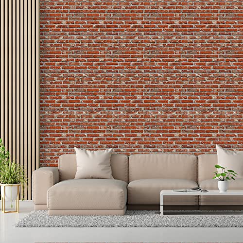 PAPER PLANE DESIGN Self-Adhesive Matte Waterproof Brick Wallpaper - 1 Roll Size 2 X 12 Feet - Image 2