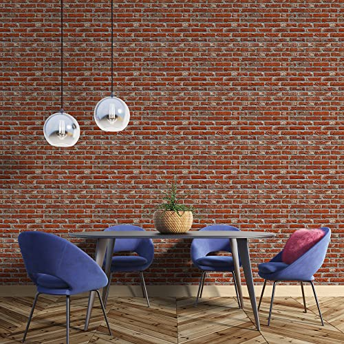 PAPER PLANE DESIGN Self-Adhesive Matte Waterproof Brick Wallpaper - 1 Roll Size 2 X 12 Feet - Image 4