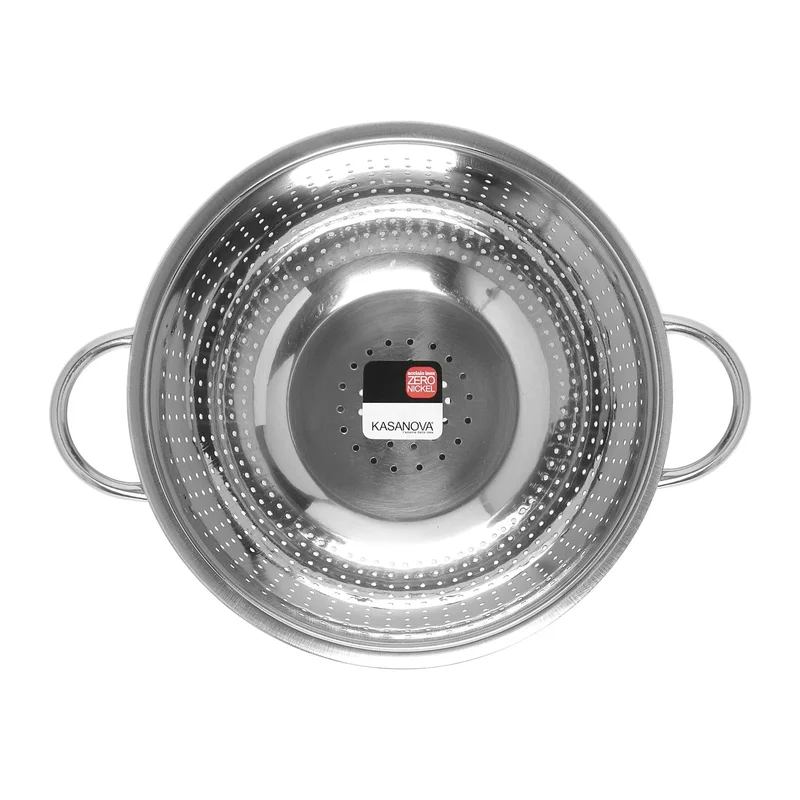 Simply Kitchen  Pasta Strainer With Base 24 Cm Steel  | Best Price UAE