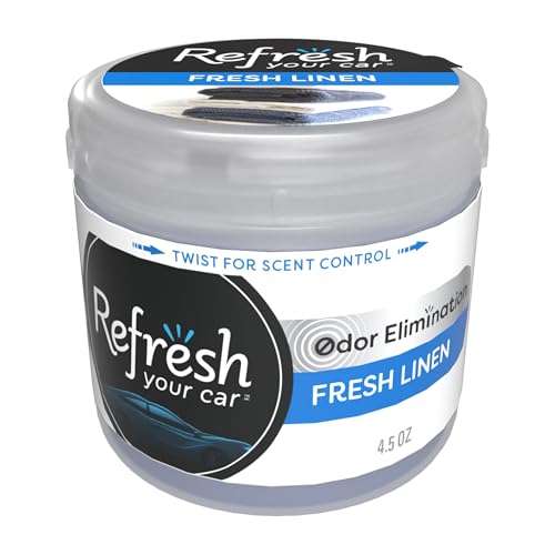 RefreshYourCar Refresh Your Car Scented Gel Car Air Freshener, Fresh Linen Car Scent - Image 1